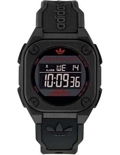 City Tech Four Resin Watch in Black