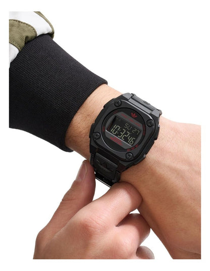 City Tech Four Resin Watch in Black