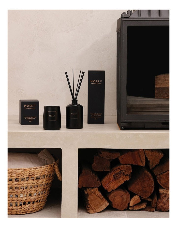 Vintage Leather & Cedarwood Large Diffuser 300ml