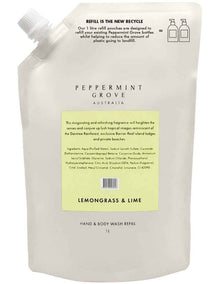 Lemongrass & Lime - Hand & Body Wash Refill 1L