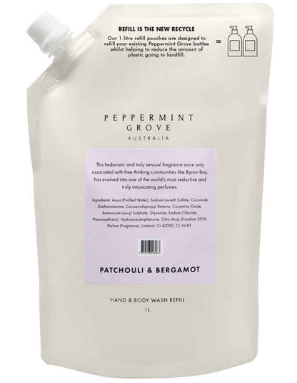 Patchouli & Bergamot - Hand & Body Wash Refill 1L