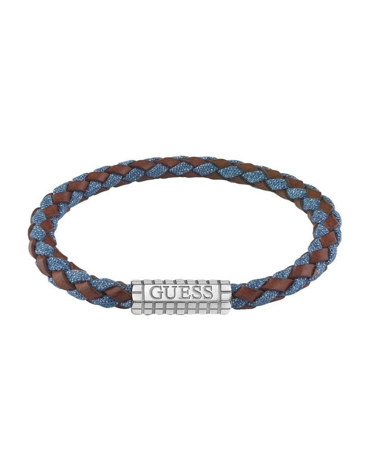 Lego Leather Bracelet in Silver