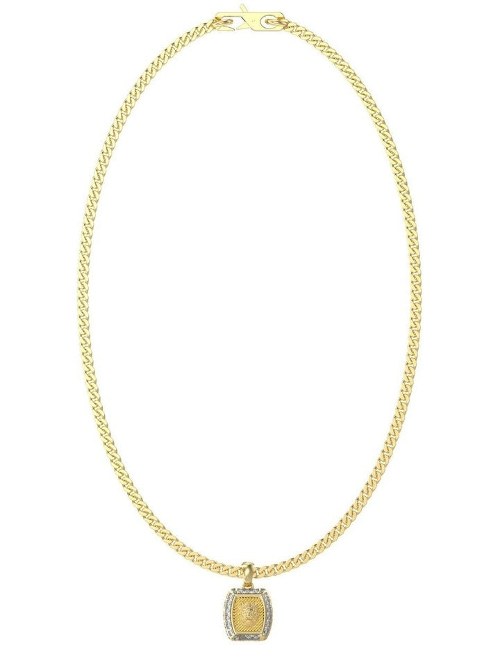 21'' Lion Charm Necklace 15.5mm in Gold
