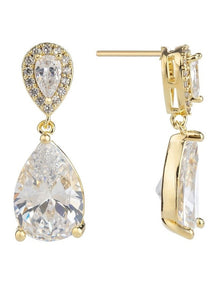 Drop Earrings GJEC058M CZ in Gold