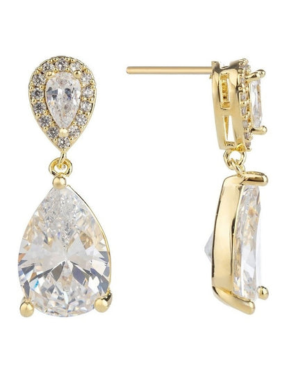 Drop Earrings GJEC058M CZ in Gold
