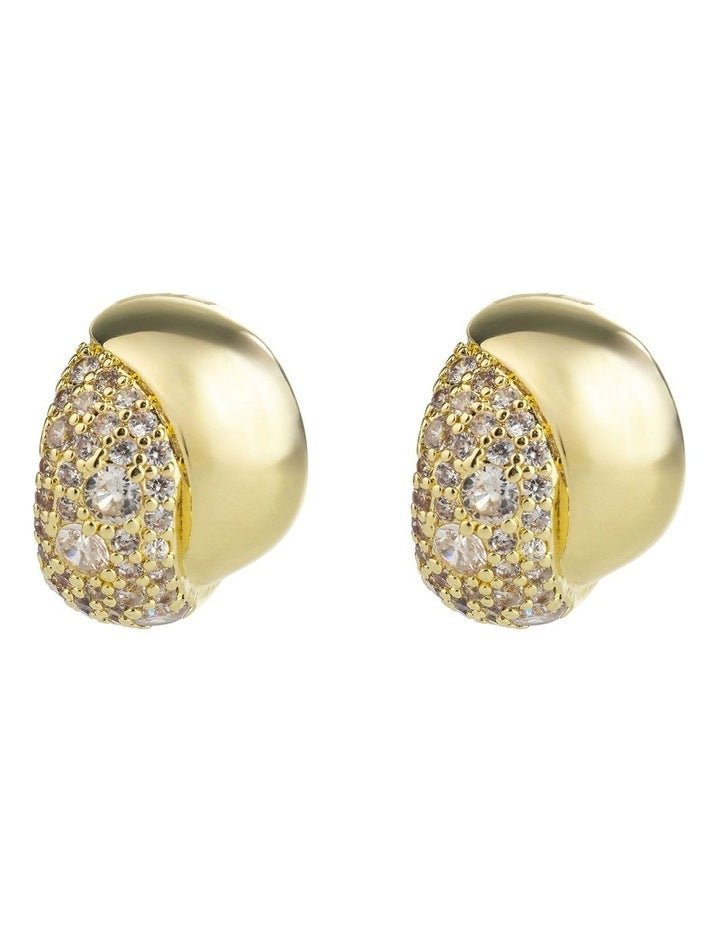 GJEC060M- Sphere Hoop in Gold