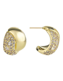 GJEC060M- Sphere Hoop in Gold
