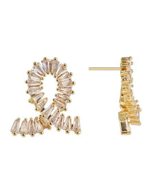 Ribbon Earrings GJEC077M in Gold