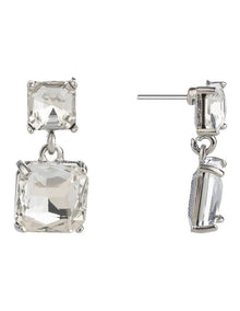 GJEC052M- Drop Earrings in Rhodium