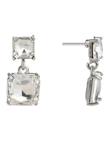 GJEC052M- Drop Earrings in Rhodium