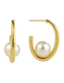 3/4 Hoops Earrings GJEC049M in Gold