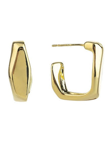 Rectangular 3/4 Hoop GJEC061M Earrings in Gold