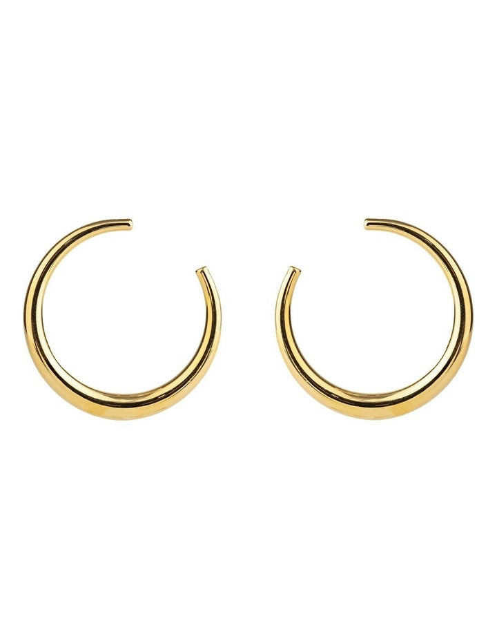 GJEC068M - 3/4 Hoops Earrings in Gold