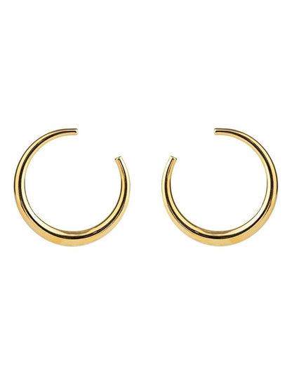 GJEC068M - 3/4 Hoops Earrings in Gold