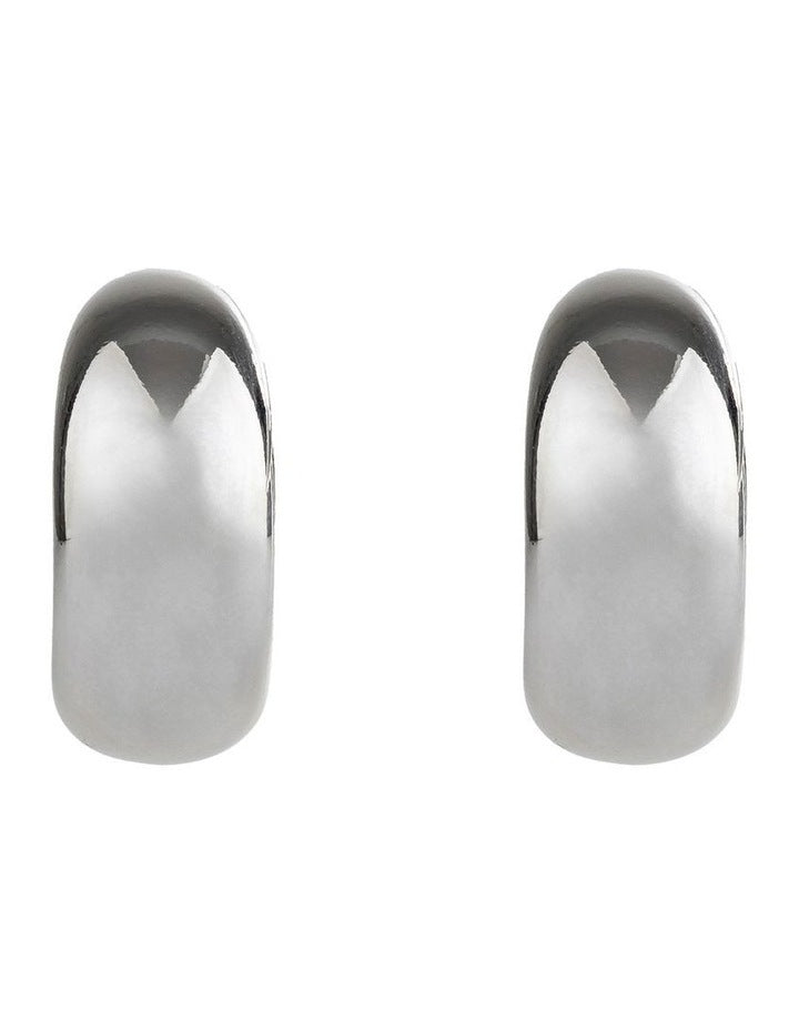 GJEC066M Half Hoops Earrings in Silver