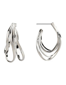 Hoops Earrings GJEC069M in Silver
