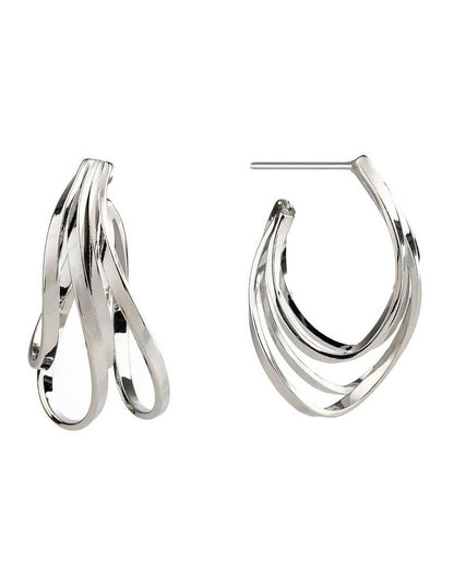 Hoops Earrings GJEC069M in Silver