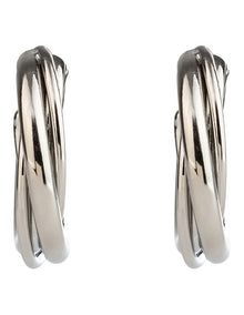 3/4 Hoop Earrings GJEC070M in Silver