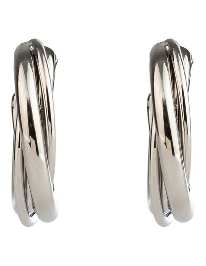 3/4 Hoop Earrings GJEC070M in Silver