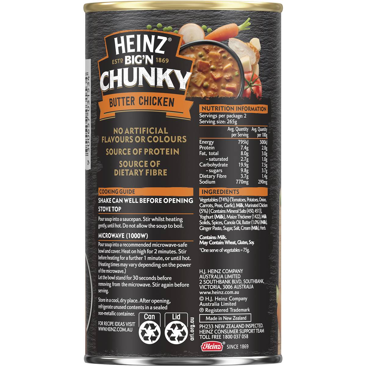 Heinz Big n Chunky Butter Chicken Soup Ready Meals 535g
