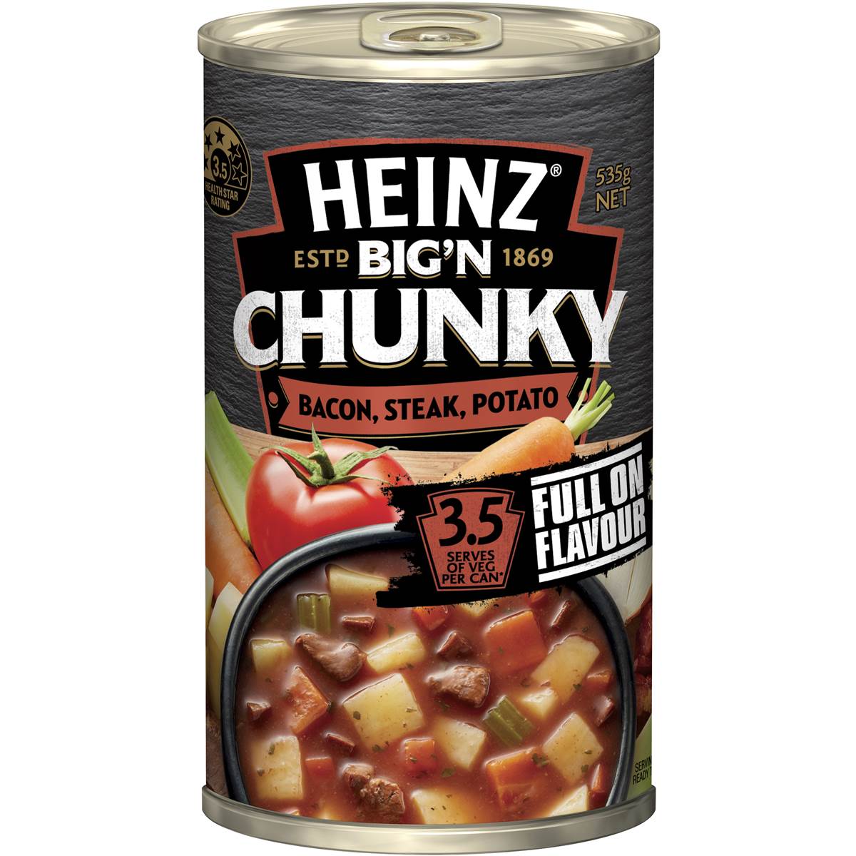 Heinz Big n Chunky Bacon, Steak, Potato Soup 535g
