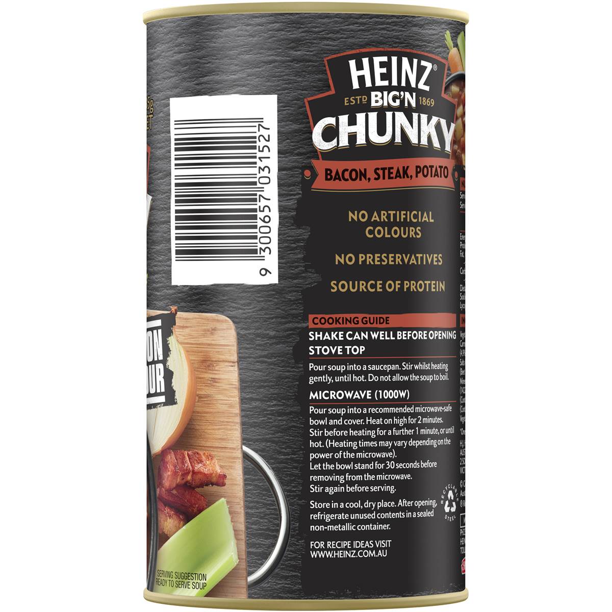 Heinz Big n Chunky Bacon, Steak, Potato Soup 535g