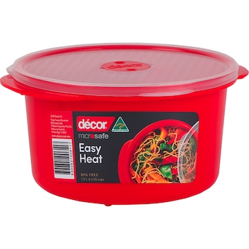 Decor Microsafe Easy Heat Round Container 1.5L each