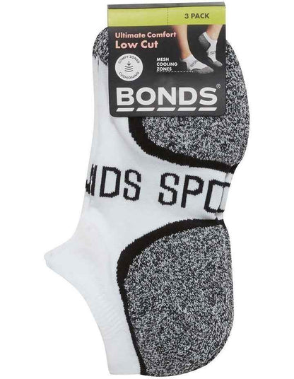 Ultimate Comfort Low Cut 3 Pack in White