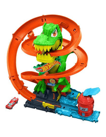 Hot Wheels City T Rex Blaze Battle Playset