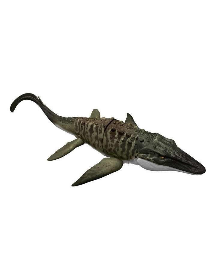 Jurassic World Rebirth Bite N Blast Mosasaurus Action Figure and Mini Dilophosaurus