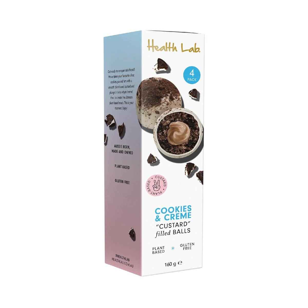 Health Lab Cookies n Crème Custard Filled Balls 4 Pack