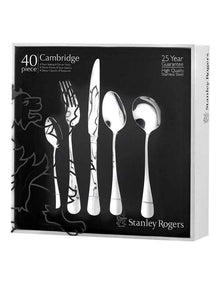 Cambridge Cutlery Set 40 Piece in Silver