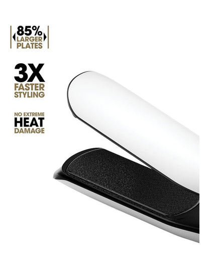 Chronos Max Wide-Plate Hair Straightener in White