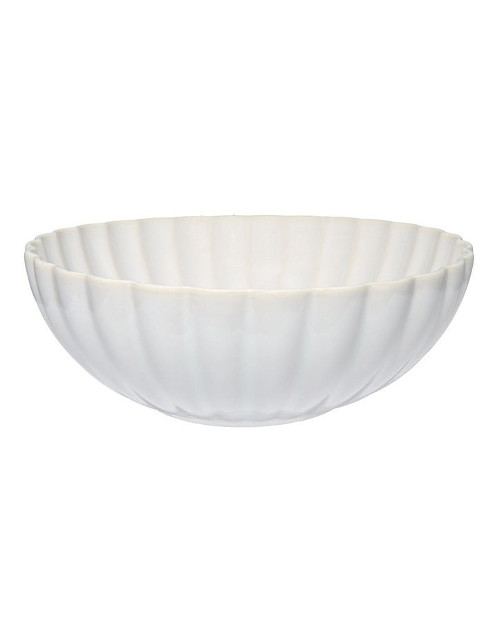 Solare Round Serving Bowl 22x8cm in Cream