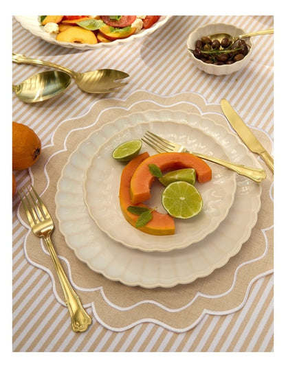Solare Round Serving Bowl 30x5.5cm in Cream