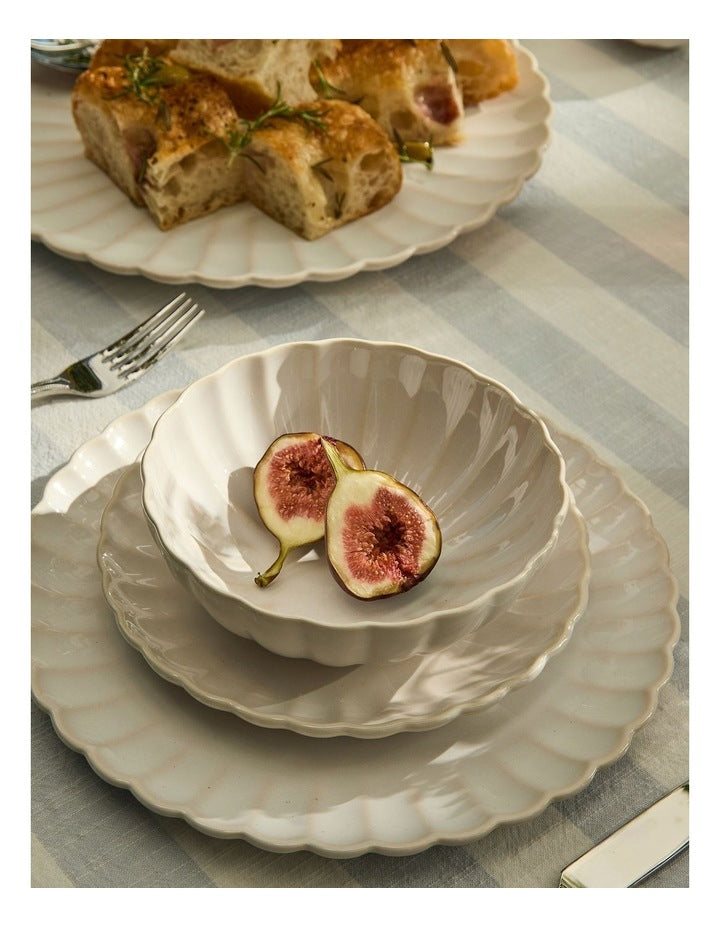 Solare Round Platter 33cm in Cream