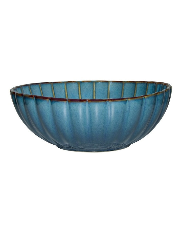 Solare Round Serving Bowl 22x8cm in Azure