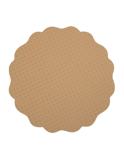 Banda Look Leather Placemat 38cm in Cream