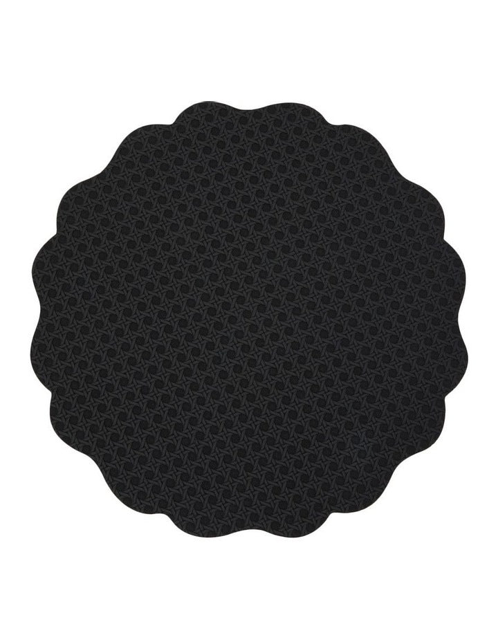 Banda Look Leather Placemat 38cm in Black