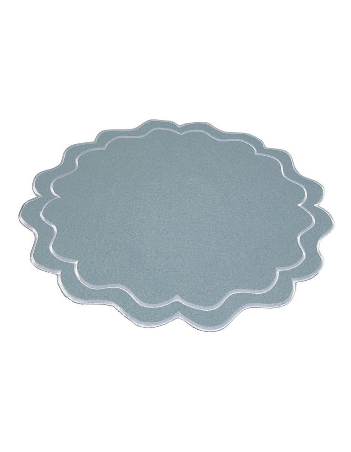 Banda Scallop Placemat 38cm in Blue