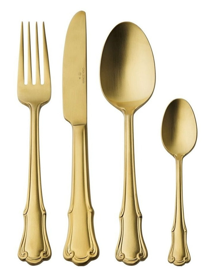 Castello Cutlery Set 24 Pieces Gift Boxed in Champagne