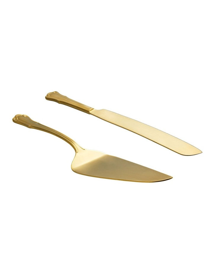 Castello Cake Serving Gift Boxed 2 Piece in Champagne