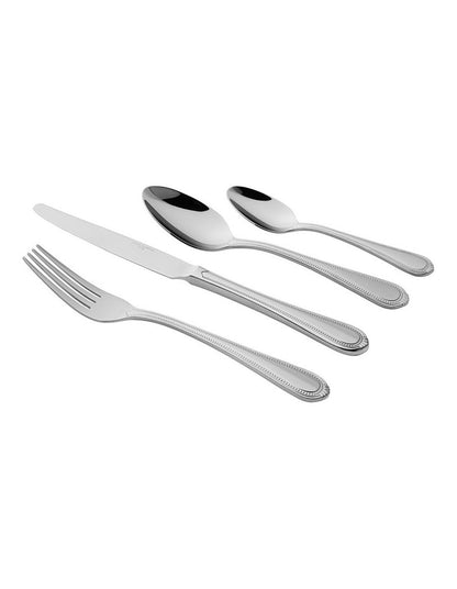 Brocade Cutlery Set 24 Pieces Gift Boxed  in Silver