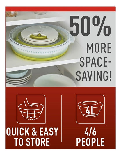Collapsible Salad Spinner 4L in Green