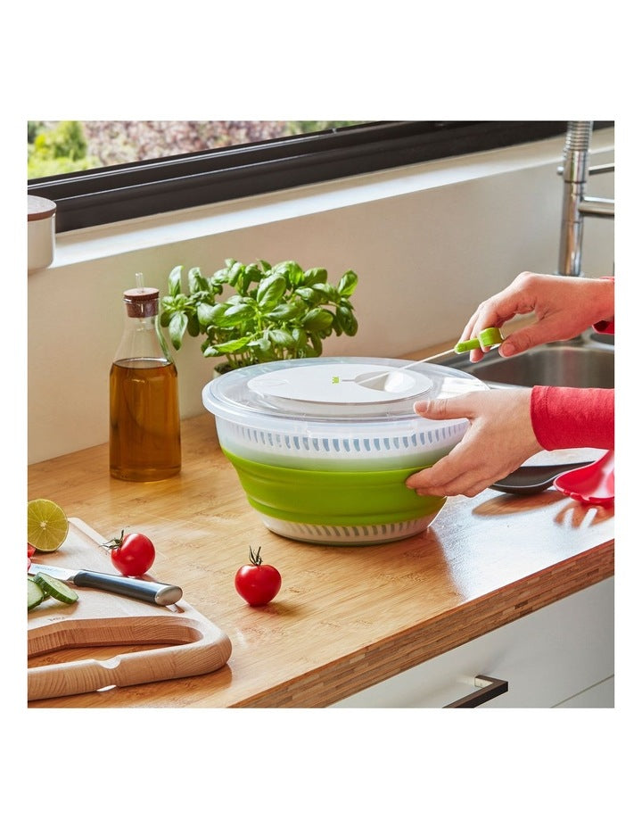Collapsible Salad Spinner 4L in Green