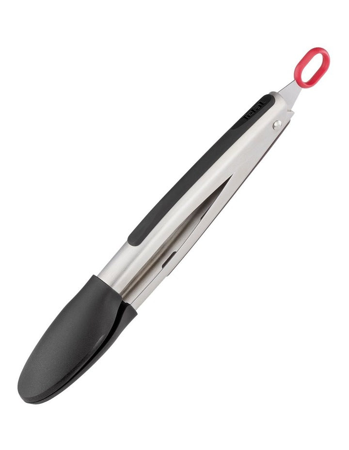 Ingenio Stainless Steel Nylon Tipped Tongs in Silver