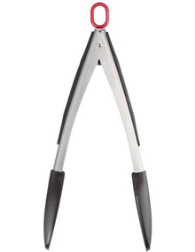 Ingenio Stainless Steel Nylon Tipped Tongs in Silver