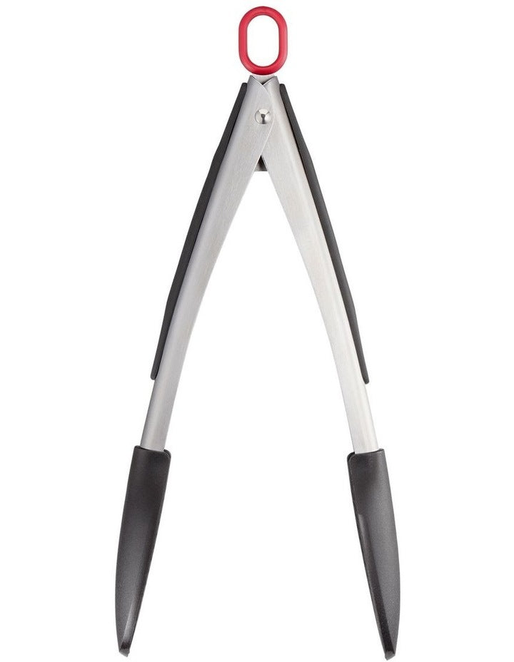 Ingenio Stainless Steel Nylon Tipped Tongs in Silver