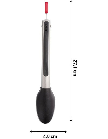 Ingenio Stainless Steel Nylon Tipped Tongs in Silver