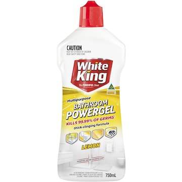 White King Bathroom Power Gel Lemon 750mL